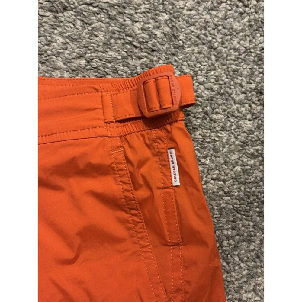 Orlebar Brown OB Classic Bulldog Swim Shorts Trunks Orange Lined Summer Men’s 31